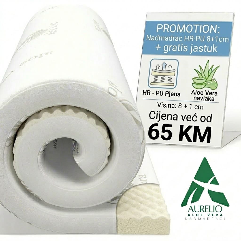 Nadmadrac HR - PU Pjena 8+1 + 1X Jastuk